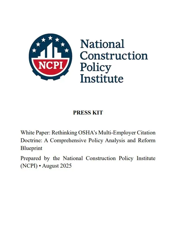 National Construction Policy Institute Press Kit